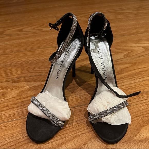 Stuart Weitzman Crystal-Embellished Evening Heels US9 - Picture 3 of 3